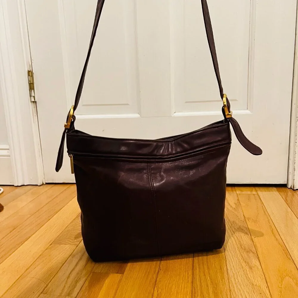 Vintage Stone Mountain Leather Shoulder Handbag Purse